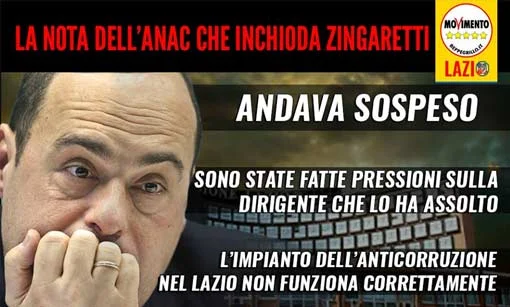L'anticorruzione inchioda Zingaretti