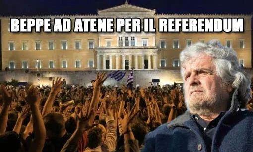 Beppe Grillo ad Atene per il referendum #TuttiAdAtene