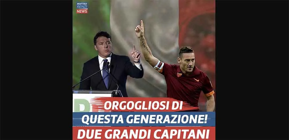 Renzi si crede Totti, la Rete lo massacra #RenziRitirati