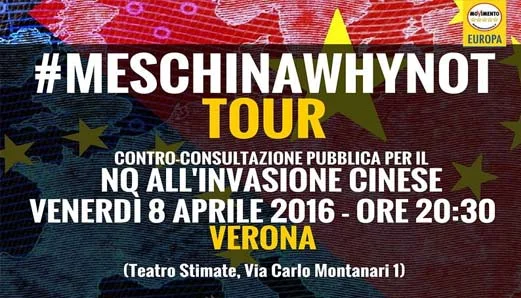 Fermiamo l'invasione cinese! #MesChinaWhyNot