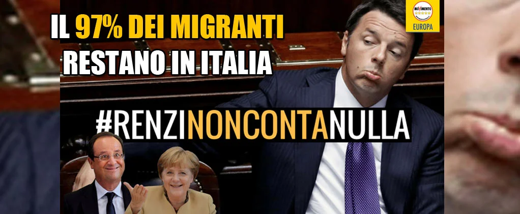 Redistribuzione? Il 97% dei migranti restano in Italia #RenziNonContaNulla