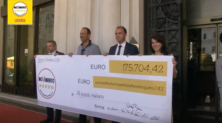 Il MoVimento 5 Stelle Liguria restituisce ai cittadini 244mila euro