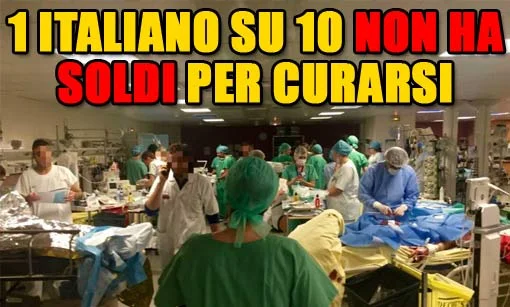 Il 10% degli italiani non ha soldi per curarsi