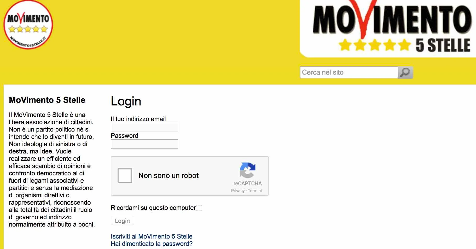 Avviso agli iscritti con email Tiscali