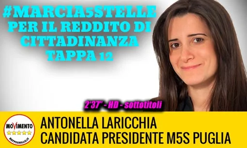 #Marcia5Stelle per il Reddito di Cittadinanza, dodicesima tappa: Taranto