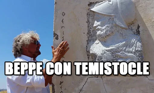 Beppe con Temistocle ad Atene: OXI - OXI - OXI!