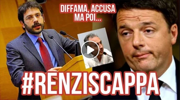 Renzi diffama, accusa e poi scappa. Noi andiamo avanti.