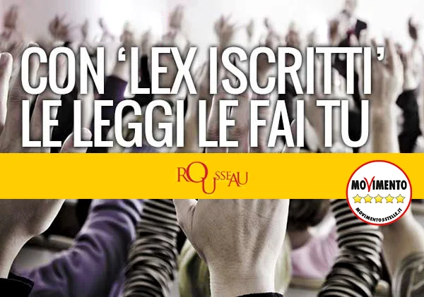 Vota su Rousseau le leggi da presentare in Parlamento