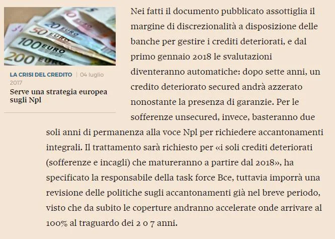 Vogliono affossare e svendere il sistema bancario