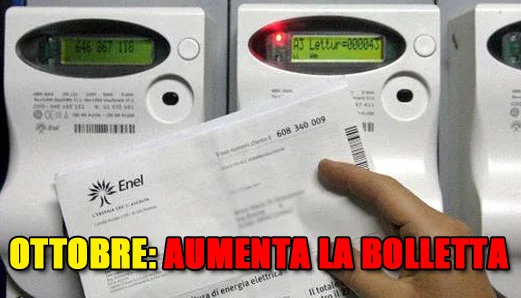 Da ottobre stangata sulle bollette!
