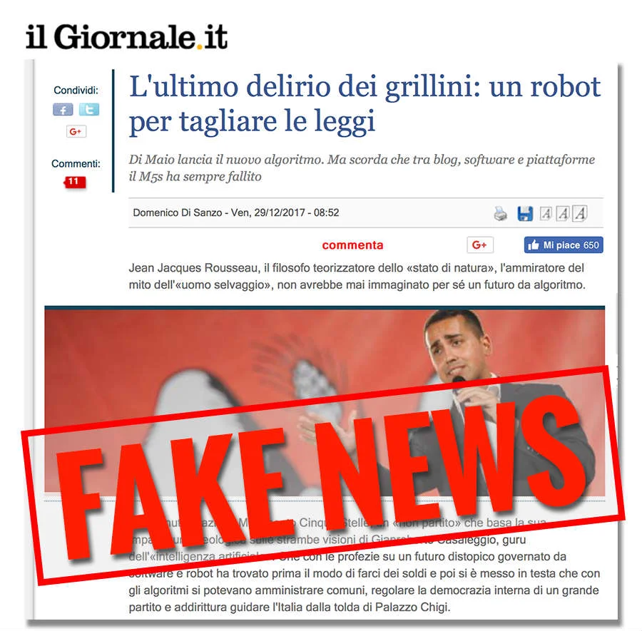 Il Giornale delle fake news