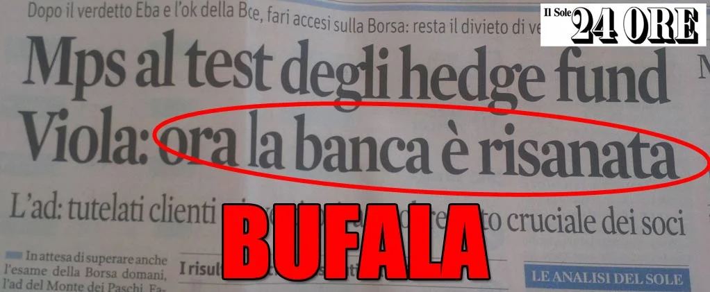 Mps è la peggiore banca europea e non è risanata