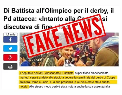 L'incredibile Fake News dei giornali su Di Battista allo stadio