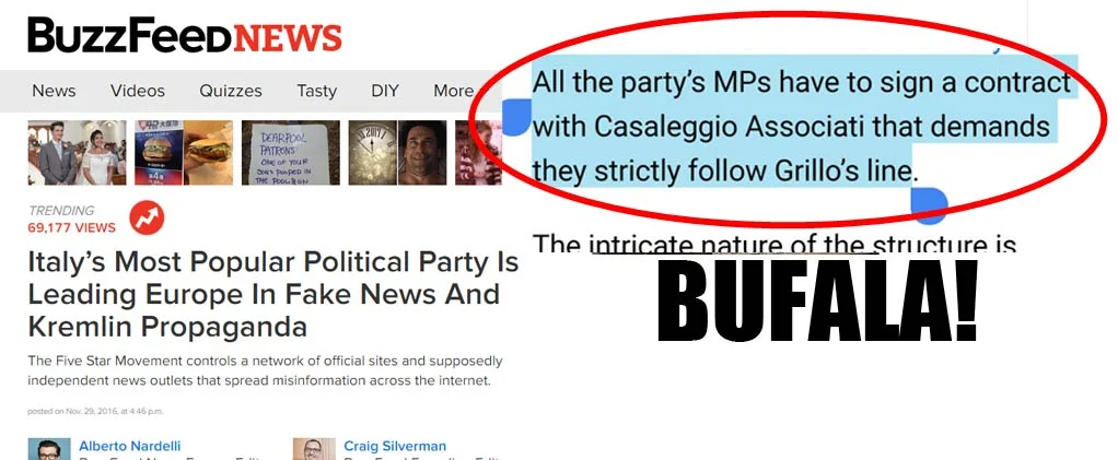 L'inchiesta di Buzzfeed è una fake news