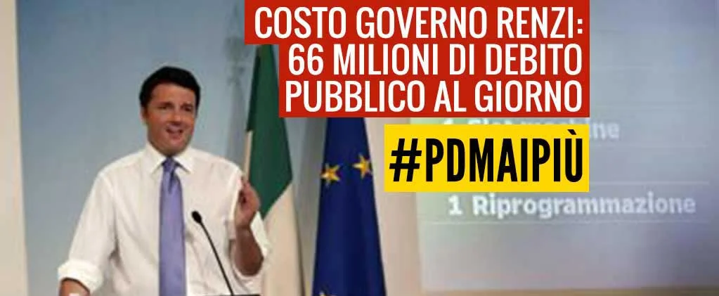 1000 giorni d'inferno: i veri numeri del governo Renzi #PdMaiPiu'