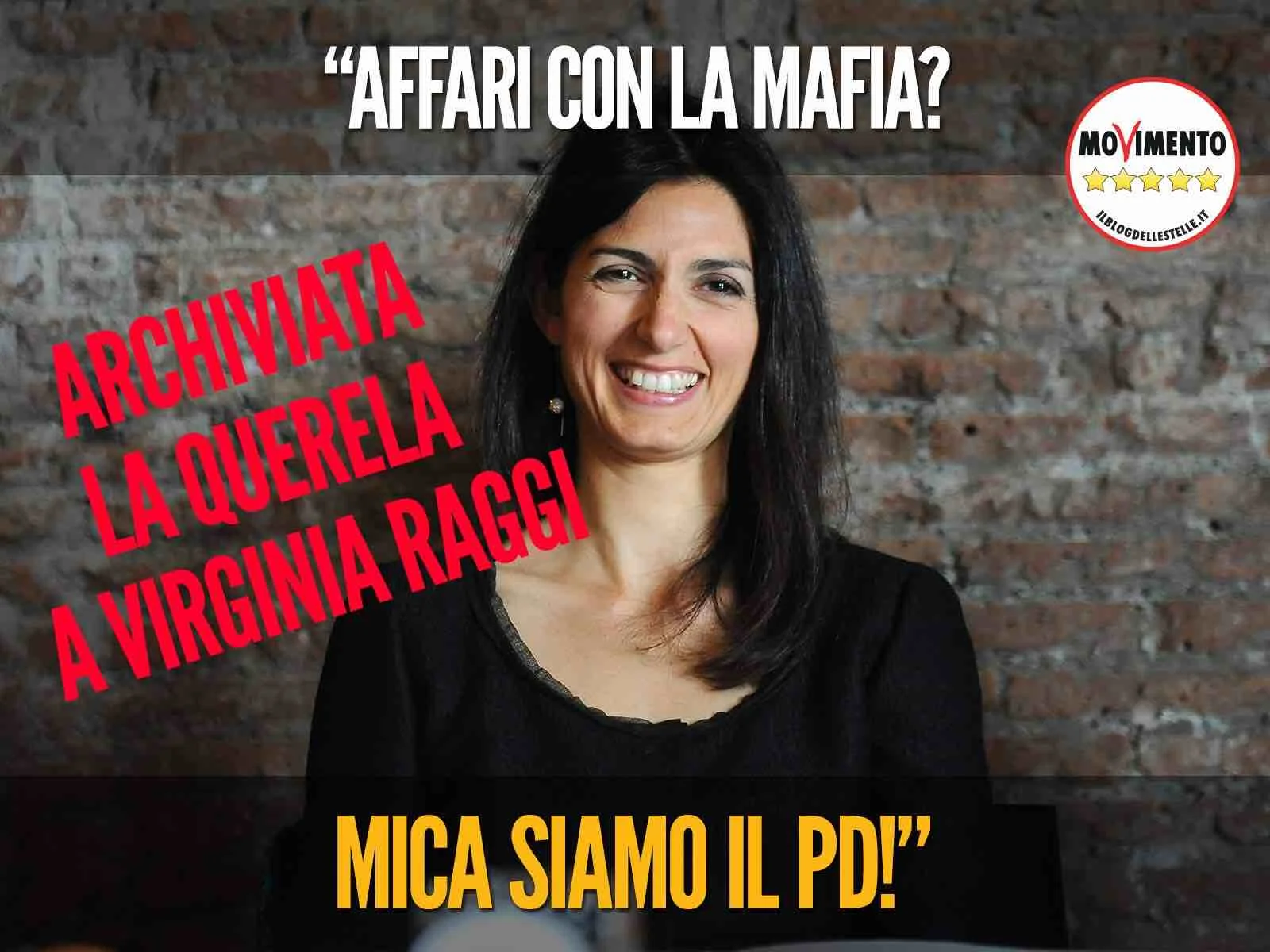 Affari con la mafia, Virginia Raggi non diffamò il Pd. Querela archiviata