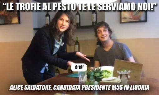 Le trofie al pesto te le servono i Parlamentari M5S