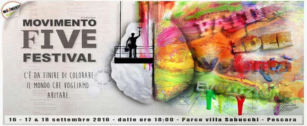 Il MoVimento FIVE Festival a Pescara il 16, 17 e 18 settembre