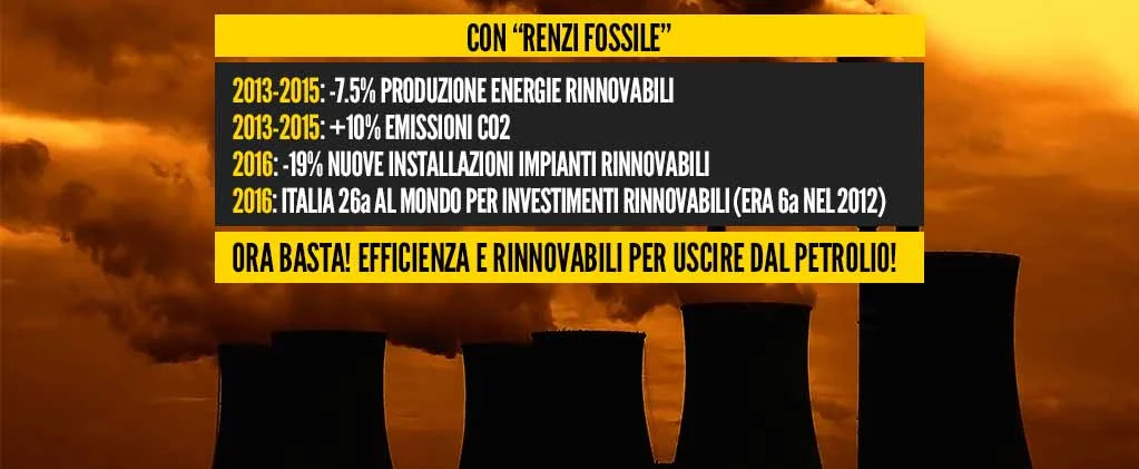Renzi e il Pd: un danno per l'ambiente #PdFossile