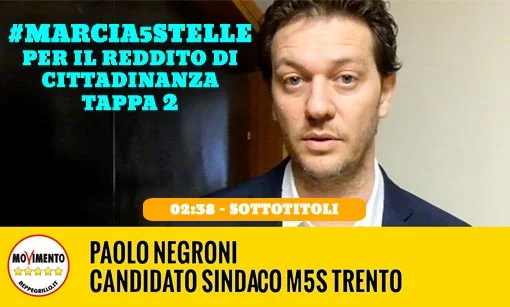 #Marcia5Stelle per il Reddito di Cittadinanza, seconda tappa: Trento
