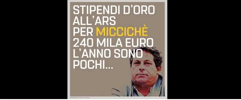 Per Miccichè 240mila euro all'anno sono pochi