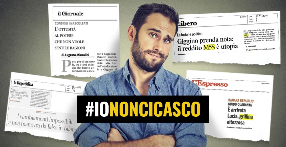Il quarto potere vuole delegittimare il MoVimento 5 Stelle #IoNonCiCasco