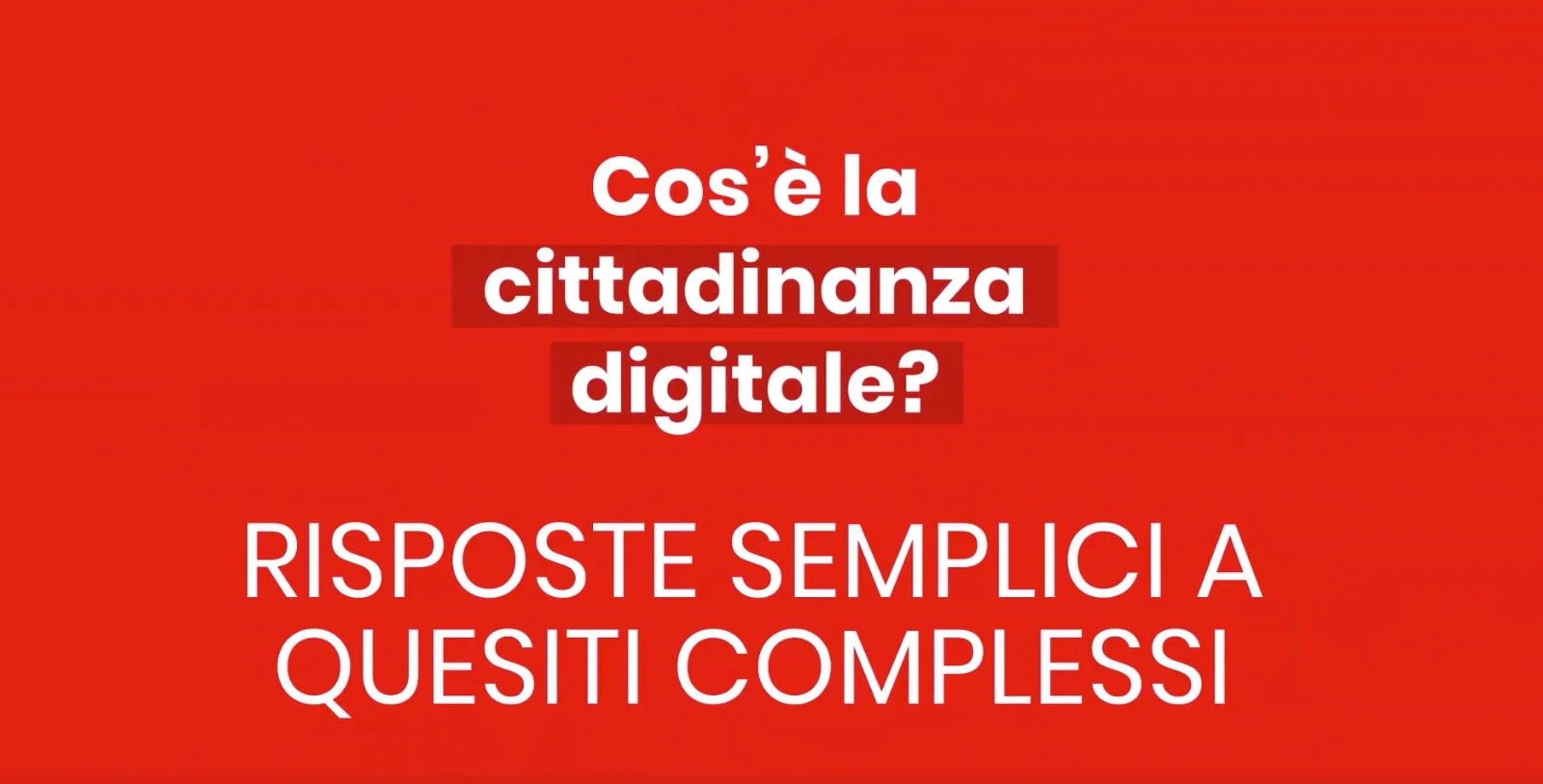 Cos'è la cittadinanza digitale