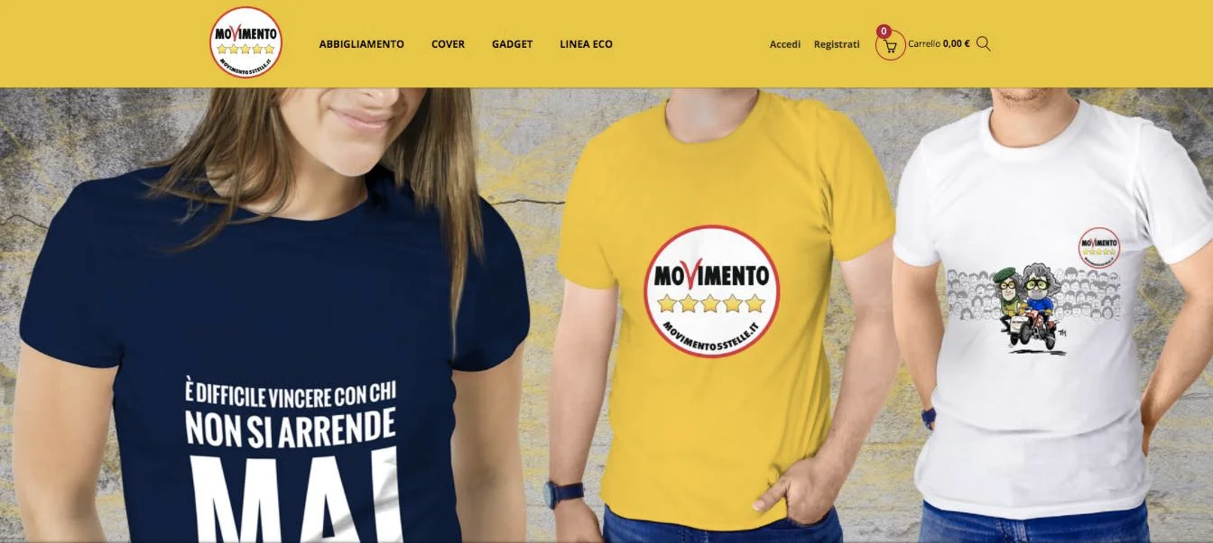 Apre lo Store Online ufficiale del MoVimento 5 Stelle