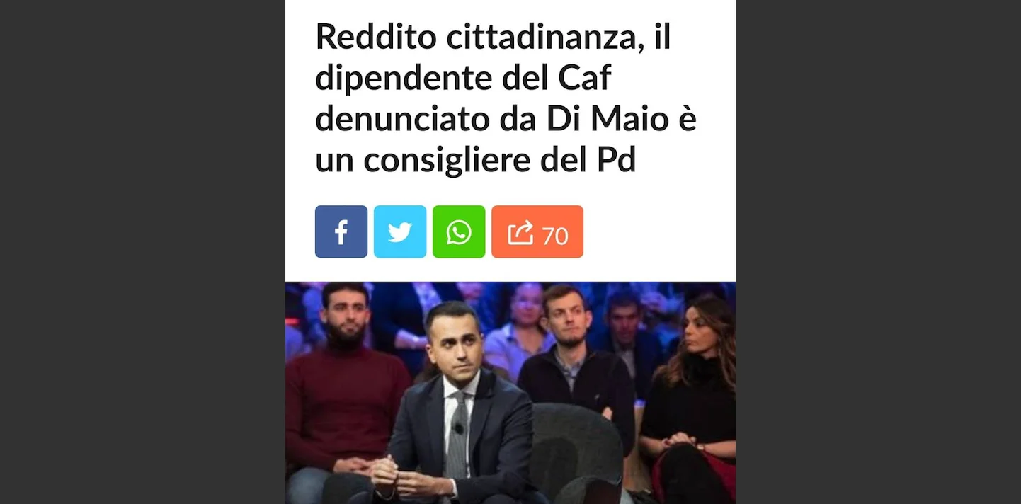 Reddito di Cittadinanza: dipendente Caf che aiutava a eludere i paletti è un consigliere PD