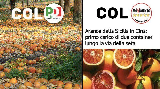 Con il Pd gli agricoltori non raccoglievano le arance, con noi migliora l'export