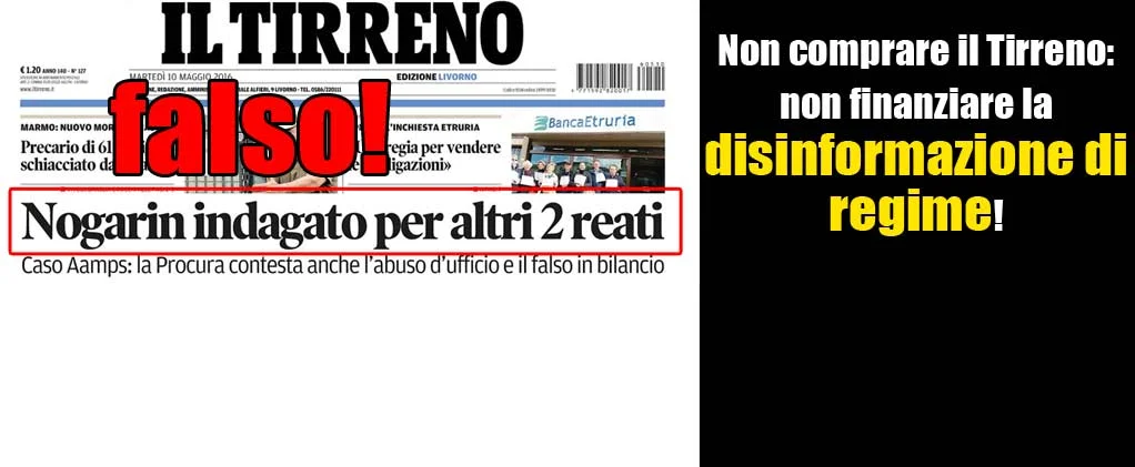 Il Tirreno non fa giornalismo #IoNonComproIlTirreno