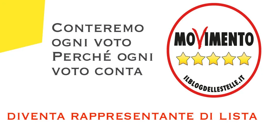 Elezioni Europee: diventa Rappresentante di Lista del MoVimento 5 Stelle