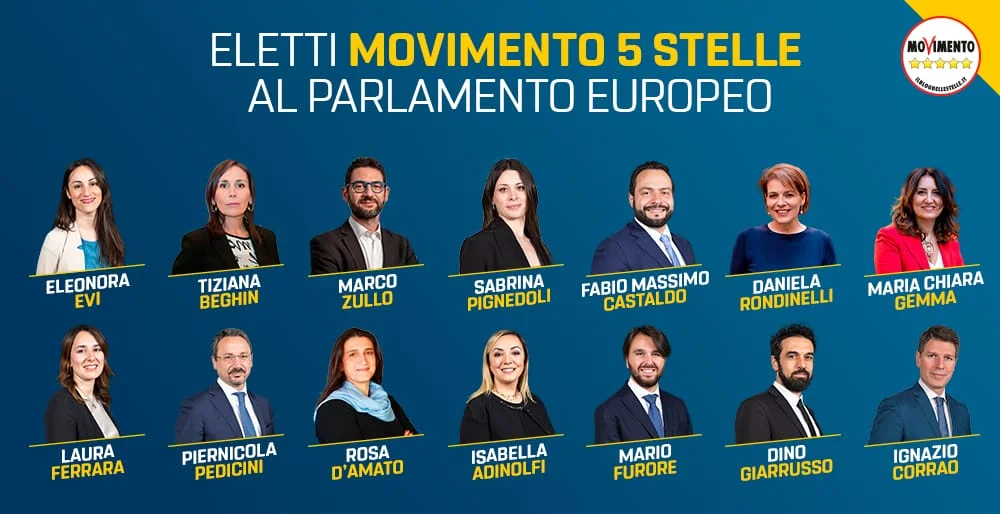 I 14 eletti del M5S al Parlamento europeo