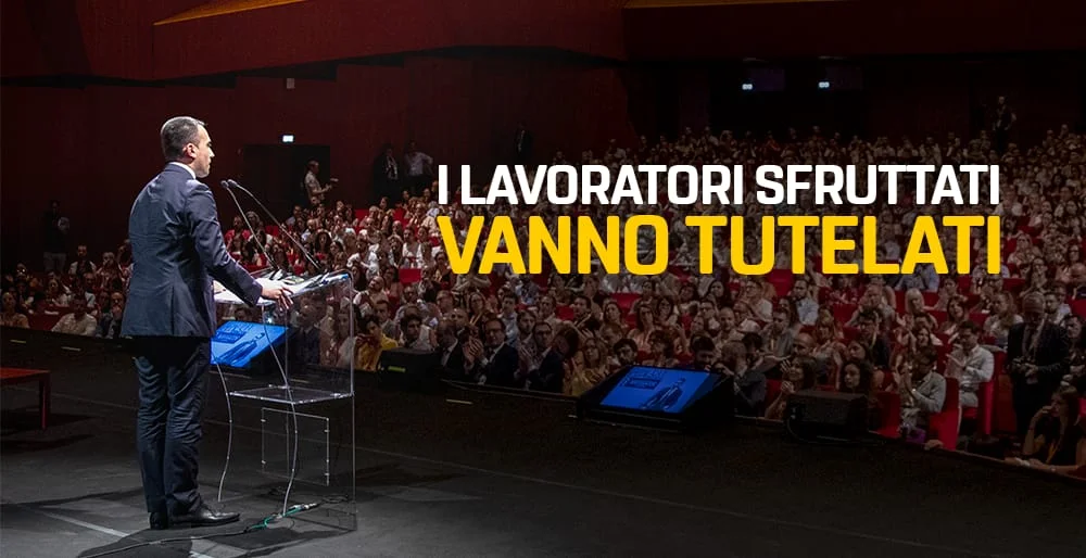 Di Maio con i Navigator. Insieme per creare il lavoro del futuro. Mai più sfruttamento