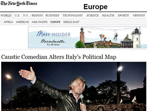 Il MoVimento 5 Stelle sul New Yok Times