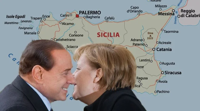 Merkel ordina, Berlusconi esegue: prima muoia la Sicilia, poi l'Italia