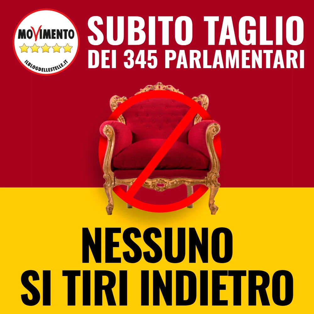 Tagliamo il numero dei parlamentari subito #TagliaPoltrone
