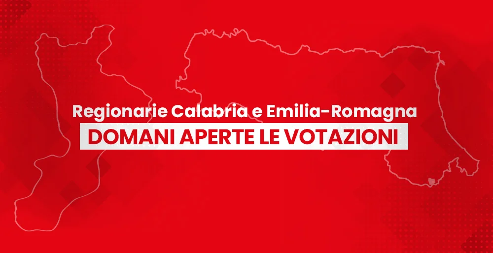Regionarie Calabria ed Emilia-Romagna: domani aperte le votazioni