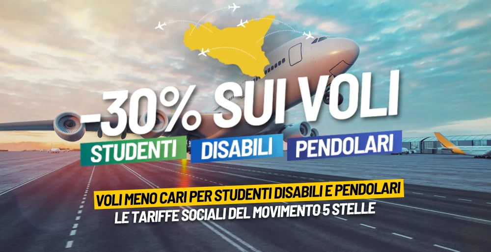 Stop caro voli per studenti disabili e pendolari siciliani: arrivano le tariffe sociali