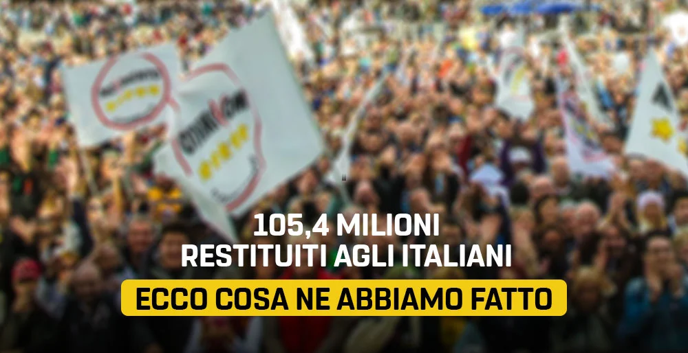 Restituiti agli italiani 105,4 milioni dal taglio stipendi. Ecco cosa ne abbiamo fatto