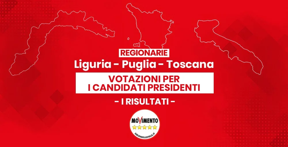 Votazione candidati Presidenti regioni Liguria, Toscana e Puglia - I RISULTATI