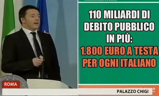 Il bomba del debito pubblico #RenzieTiIndebita