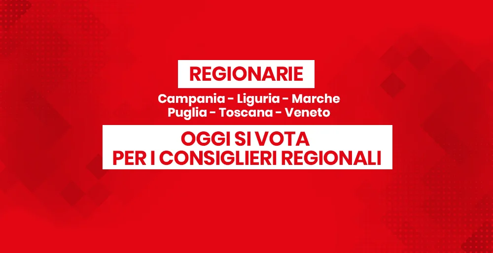 Regionarie, OGGI SI VOTA per i consiglieri di 6 regioni
