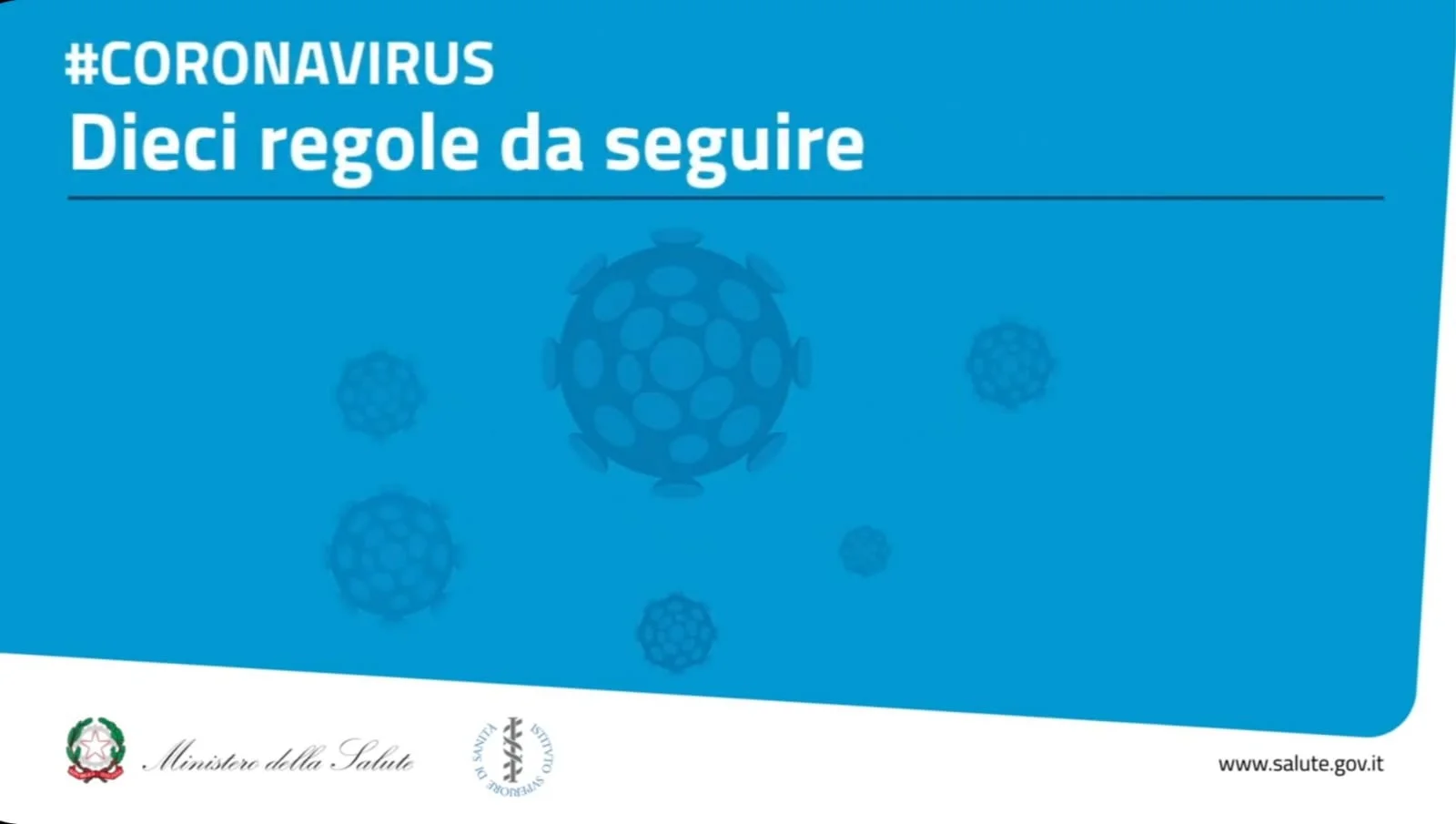 #Coronavirus Dieci regole da seguire per limitare il contagio