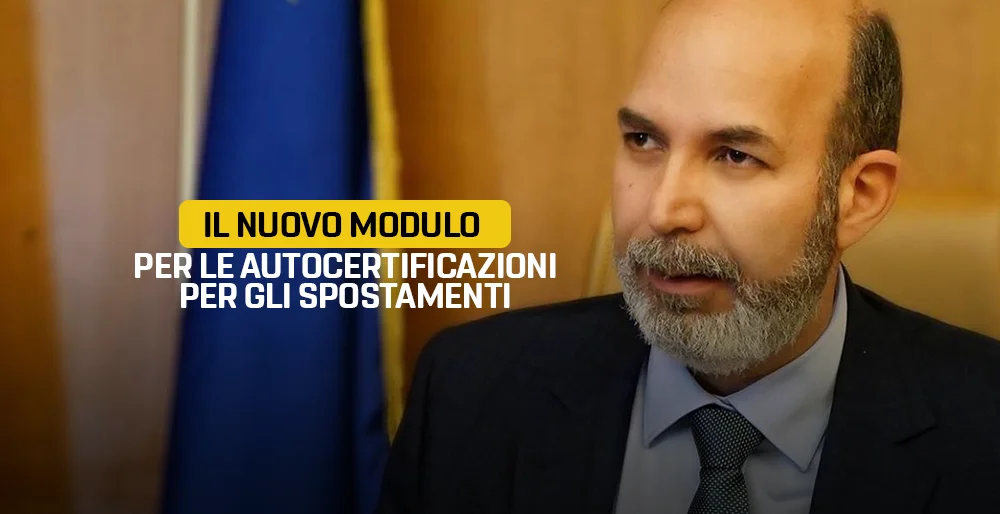 Il nuovo modulo di autocertificazione per gli spostamenti