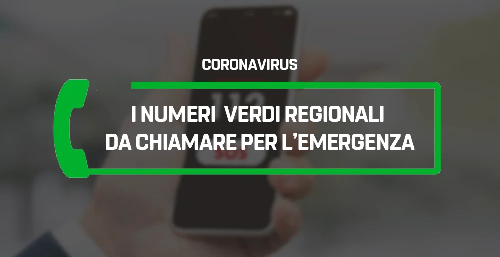 Coronavirus, i numeri regionali da chiamare per l’emergenza