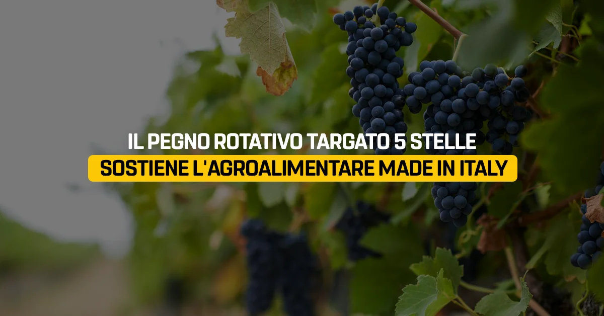 Il pegno rotativo targato 5 Stelle sostiene l'agroalimentare made in Italy