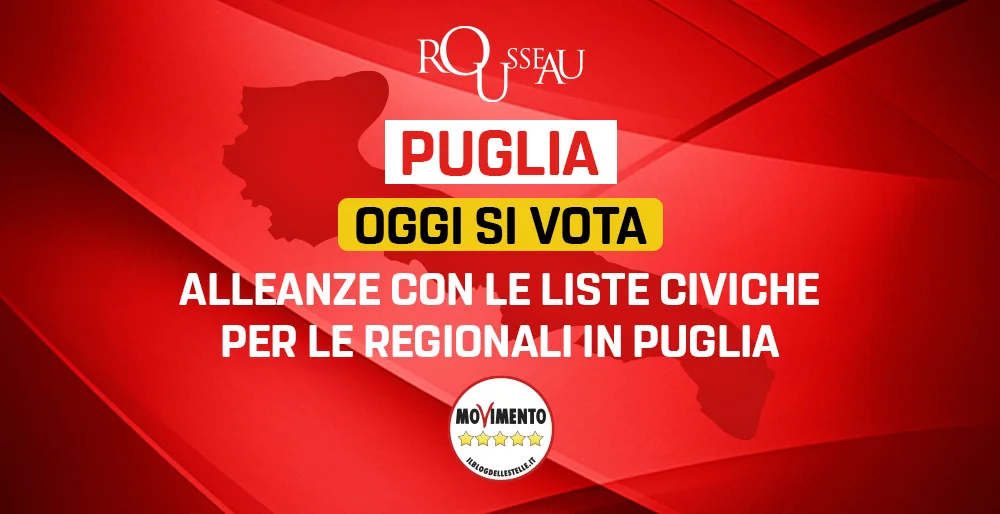 Regionali Puglia, oggi e domani si vota su Rousseau