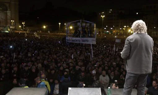 Beppe Grillo in Piazza San Giovanni