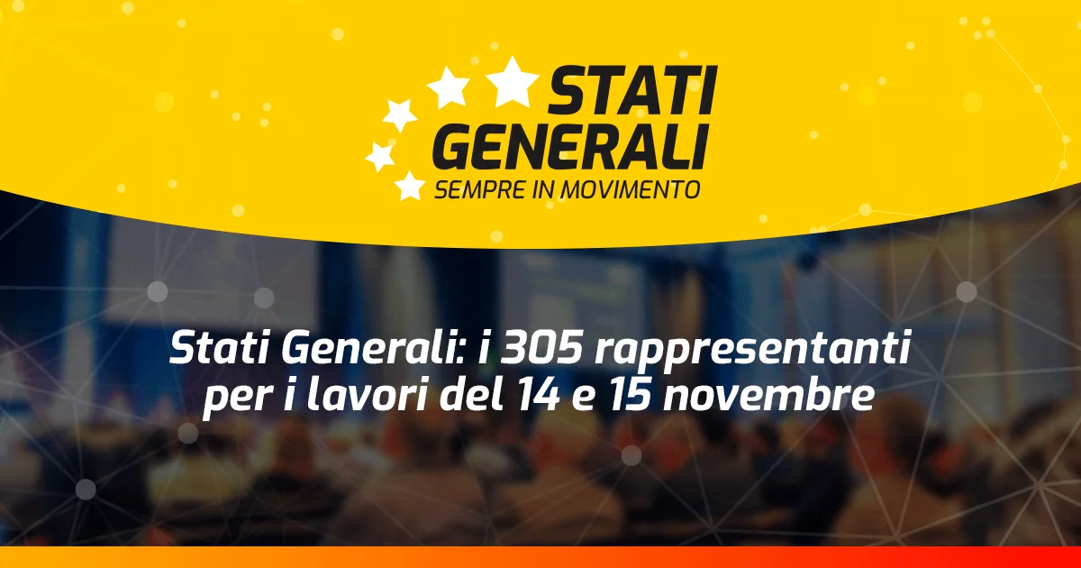 Stati Generali: i 305 rappresentanti per i lavori del 14 e 15 novembre